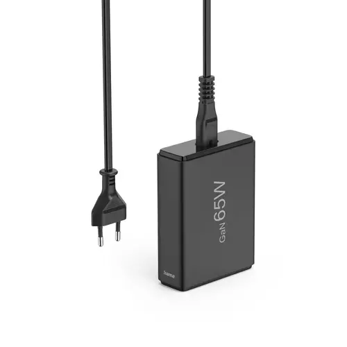 HAMA Зарядна станция 65 W, GaN, Fast Charger, 2 x USB-C, 2 x USB-A, PD - 5
