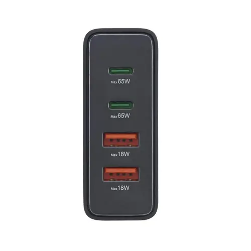 HAMA Зарядна станция 65 W, GaN, Fast Charger, 2 x USB-C, 2 x USB-A, PD - 8