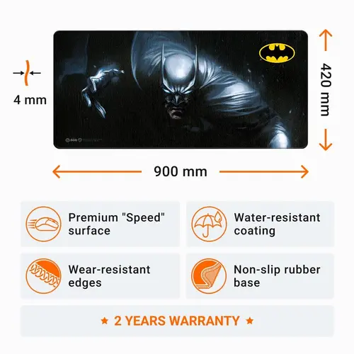 Геймърски пад DC Batman: Mindbomb - Batman aka Bruce Wayne, XL - 3