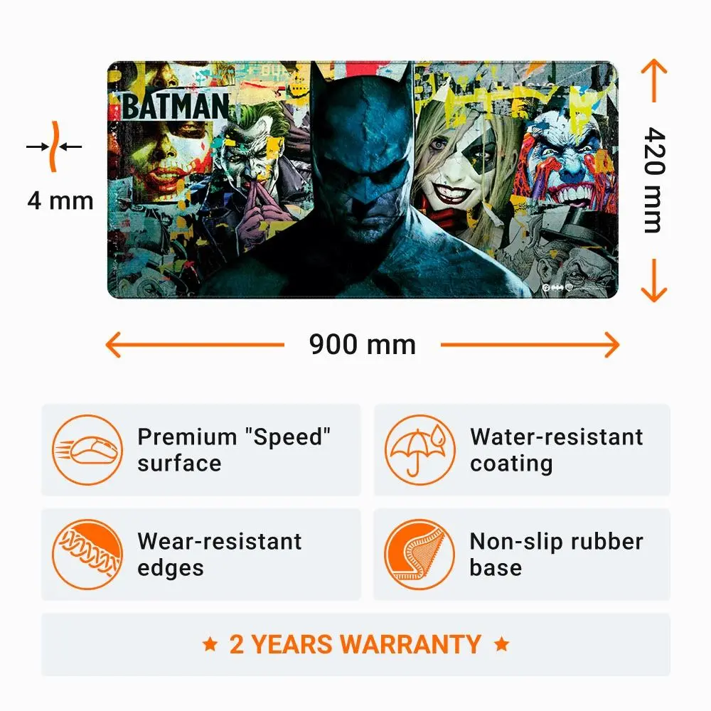 Геймърски пад DC Batman: Torn Collage - Batman and Villains, XL - image 2