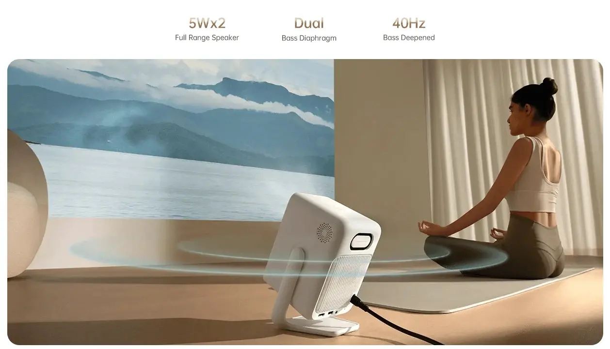 Wanbo преносим смарт проектор Portable Smart Projector - T2 Ultra - White, 500 ANSI, Android TV 11 OS - image 7