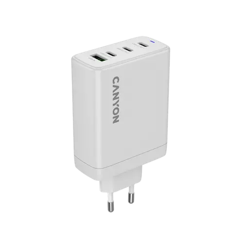 CANYON charger OnCharge 120 GAN Total 120W MAX 3 USB-C +1 USB-A White EU plug - 1