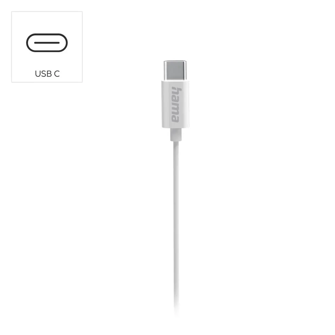 HAMA Слушалки “Curly”, USB-C, микрофон, бял - image 8