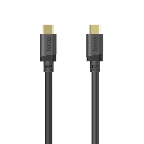 HAMA Кабел USB-C E-Marker чип USB 3.2 Gen1, 5 Gbit/s, 240 W, 0.75 м - 1