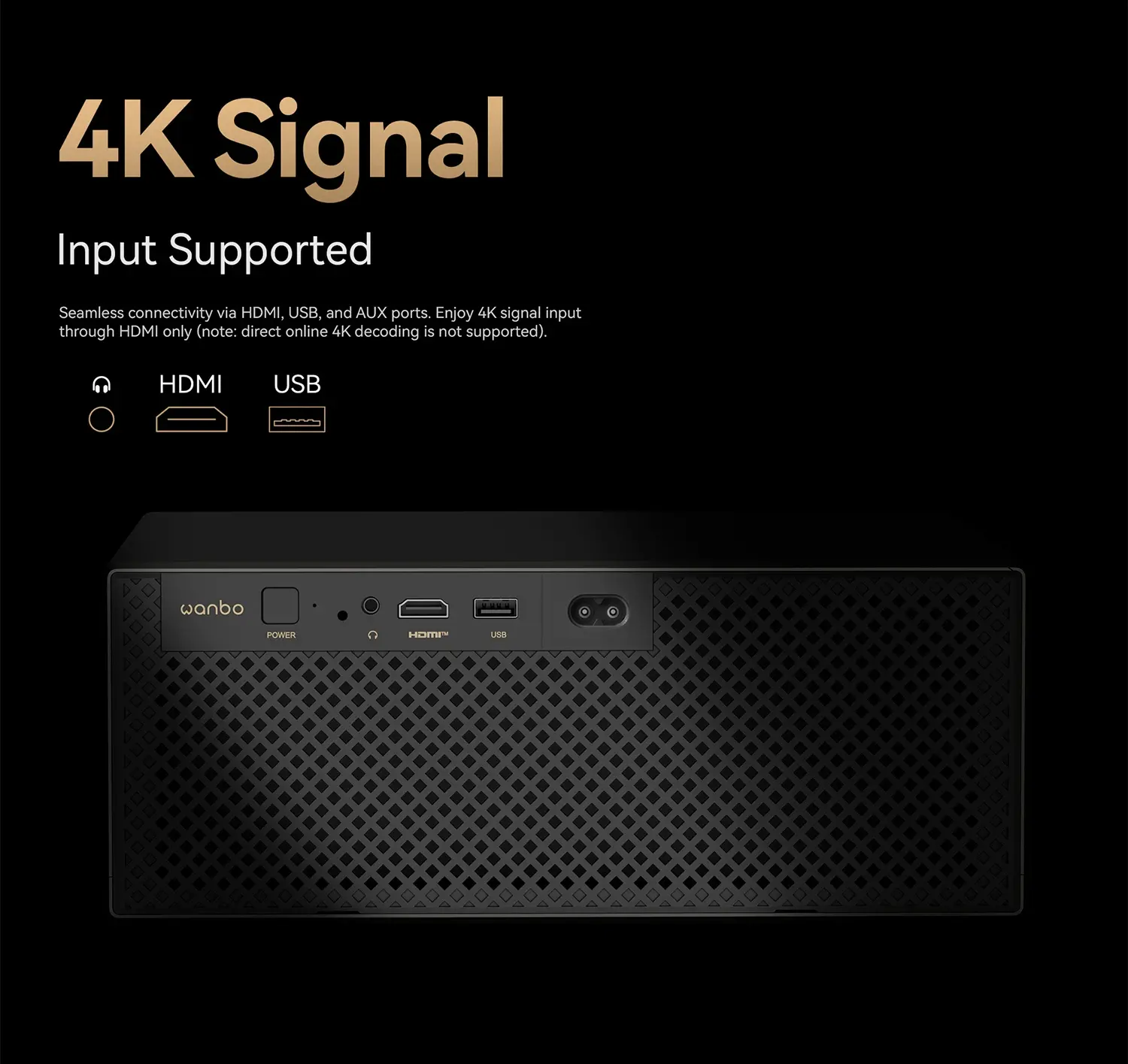 Wanbo преносим смарт проектор Portable Smart Projector - X7 Pro Max - Black, 4K, 1500 ANSI, HDR10, Android 14, Dolby Audio - image 21