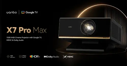 Wanbo преносим смарт проектор Portable Smart Projector - X7 Pro Max - Black, 4K, 1500 ANSI, HDR10, Android 14, Dolby Audio - 8