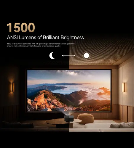 Wanbo преносим смарт проектор Portable Smart Projector - X7 Pro Max - Black, 4K, 1500 ANSI, HDR10, Android 14, Dolby Audio - 10