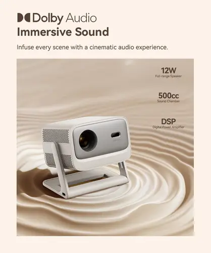 Wanbo преносим смарт проектор Portable Smart Projector - Vali 1 Pro - Warm White, 4K, 900 ANSI, HDR10, Android 14, Dolby Audio - 16