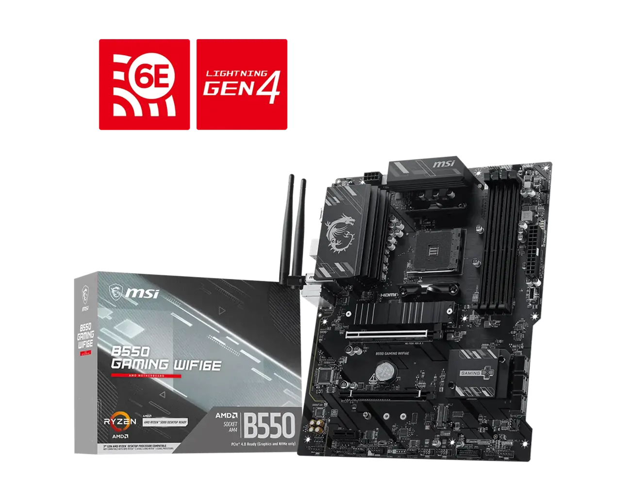 Дънна платка, MSI B550 GAMING WIFI6E - image 4