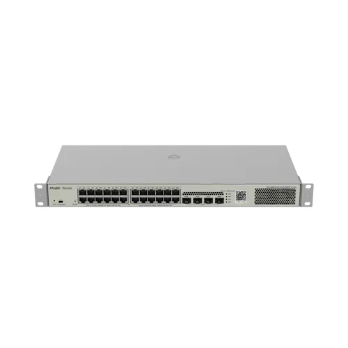 Комутатор Ruijie RG-NBS3100-24GT4SFP-P-V2, 24xGbЕ, 4xSFP, PoE+, 370W, L2,19-инч