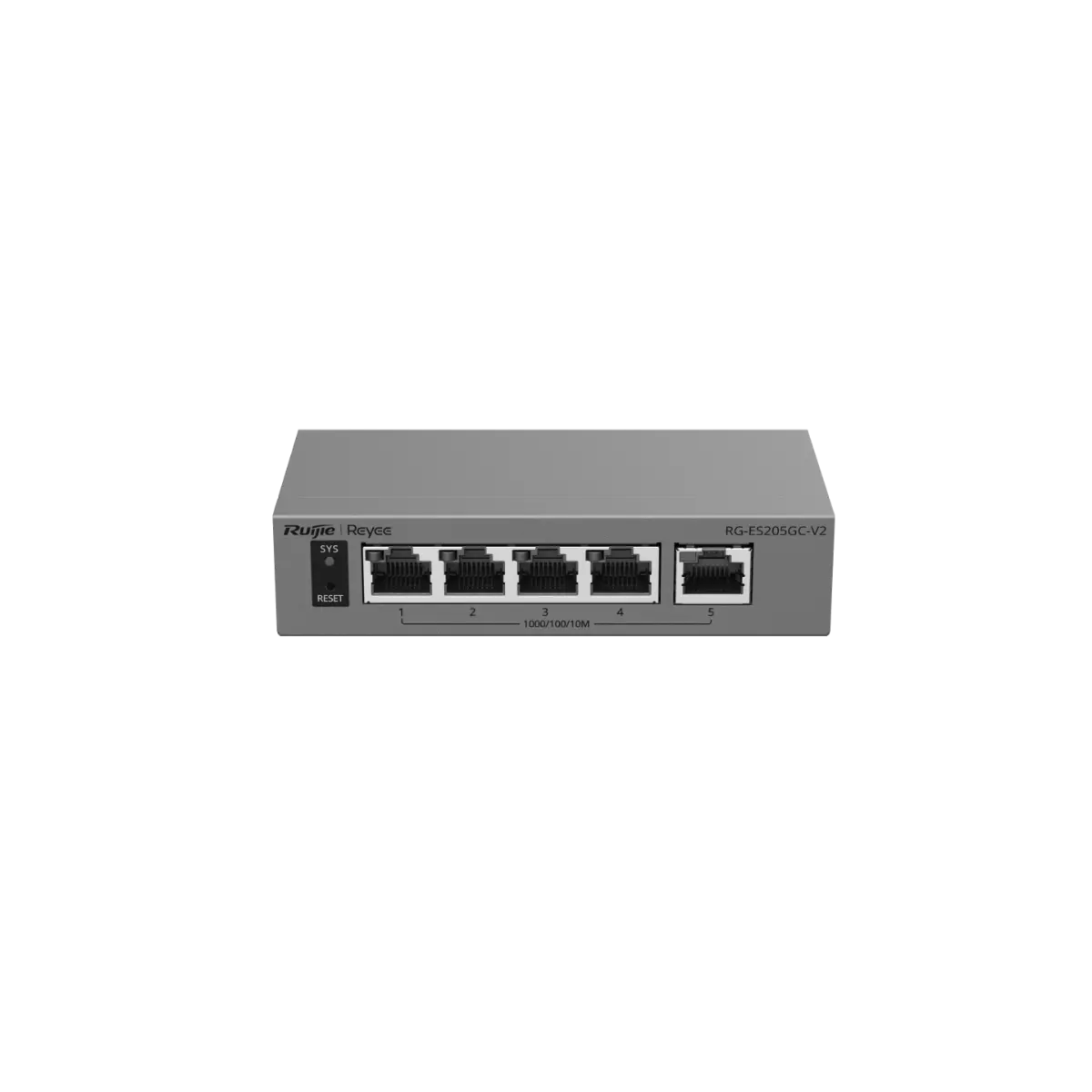 Switch Ruijie RG-ES205GC-V2, 5xGbE θύρες, διαχειριζόμενο, επιτραπέζιο, μεταλλικό, έως 16 VLAN - image 1