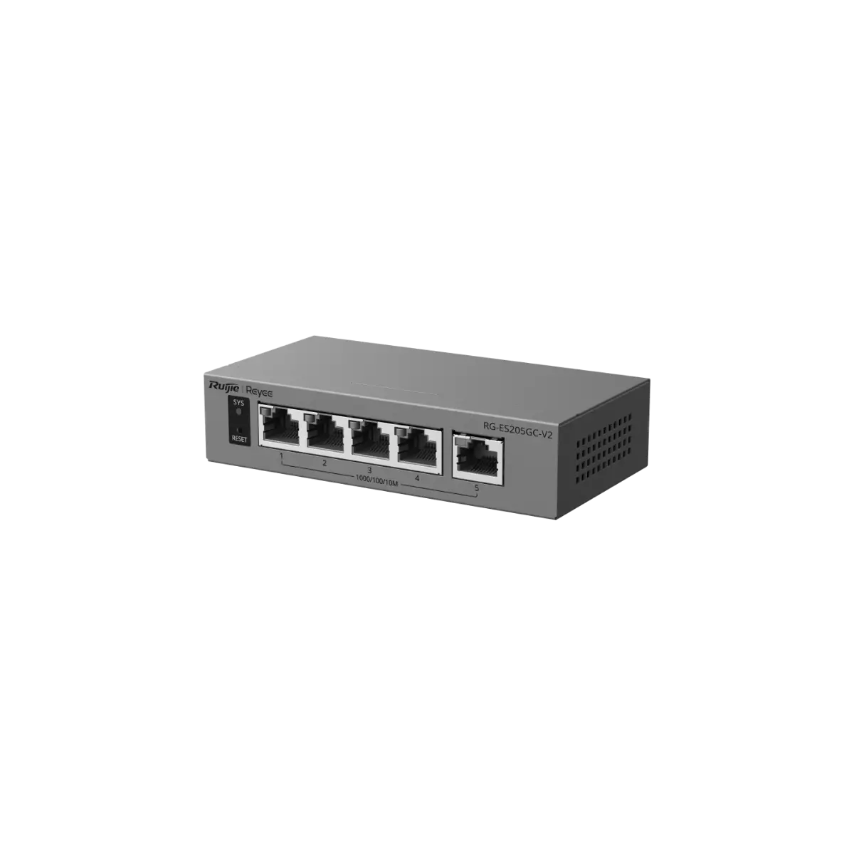 Switch Ruijie RG-ES205GC-V2, 5xGbE θύρες, διαχειριζόμενο, επιτραπέζιο, μεταλλικό, έως 16 VLAN - image 2