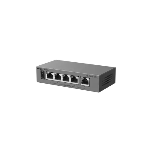 Комутатор Ruijie RG-ES205GC-V2, 5xGbE порта,управляем,настолен,метал, до 16 VLAN - 3
