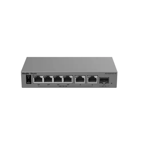 Комутатор Ruijie RG-ES207GS-HP, 2x1G POE++, 2x1G POE+, 2x1G, 1x1G SFP, 120W - 2