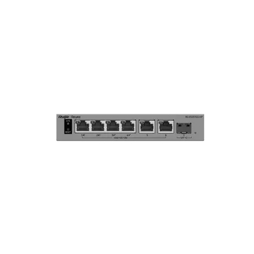 Комутатор Ruijie RG-ES207GS-HP, 2x1G POE++, 2x1G POE+, 2x1G, 1x1G SFP, 120W