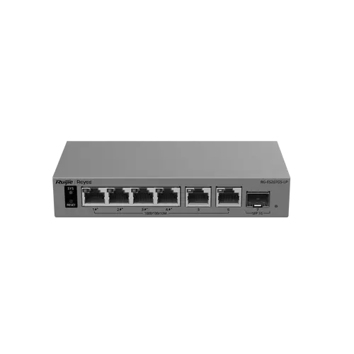Комутатор Ruijie RG-ES207GS-LP, 4x1G POE+, 2x1G, 1x1G SFP, 40W - 2