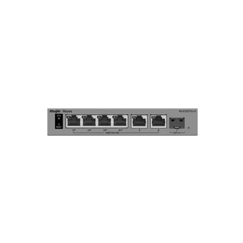 Комутатор Ruijie RG-ES207GS-LP, 4x1G POE+, 2x1G, 1x1G SFP, 40W