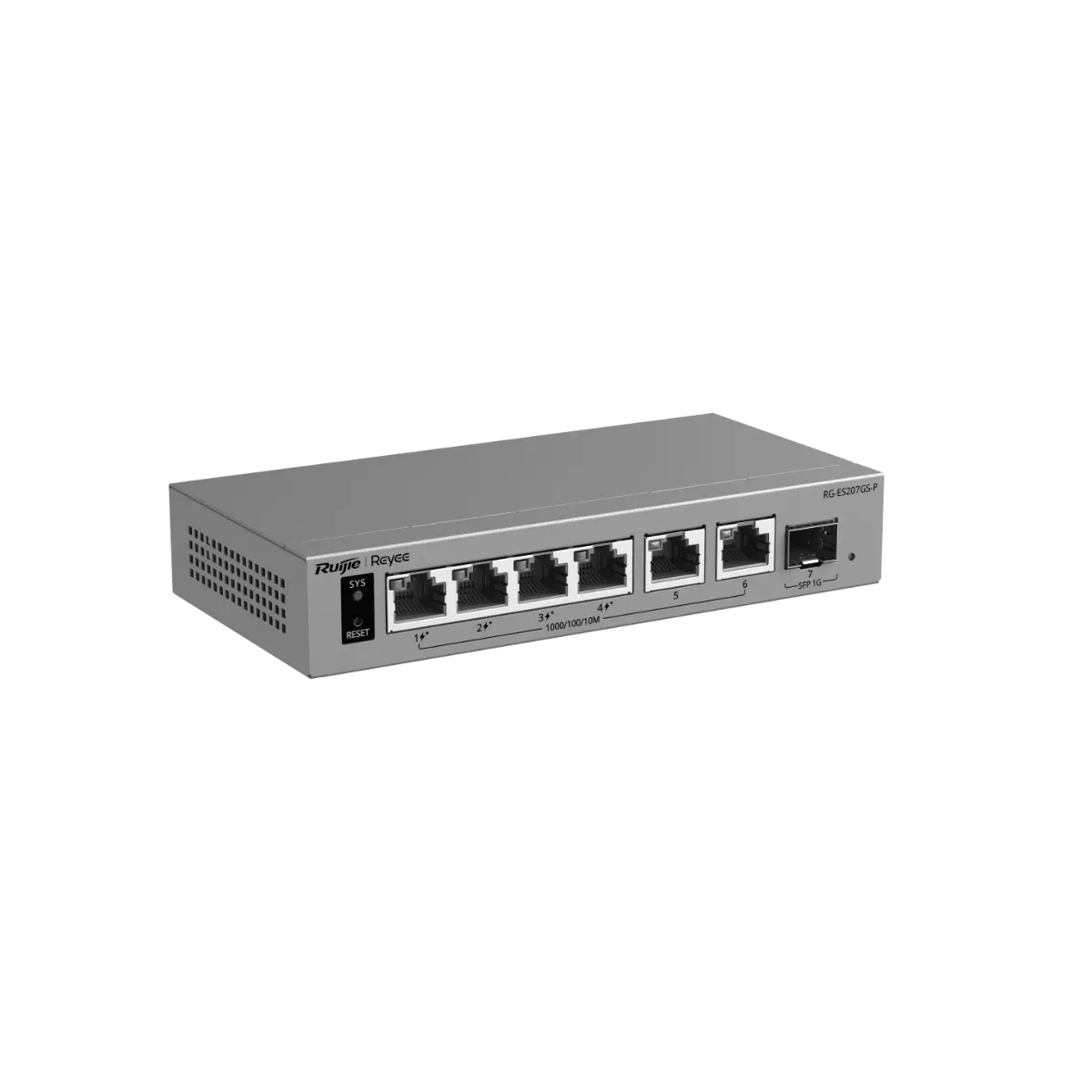 Комутатор Ruijie RG-ES207GS-P, 4x1G POE+, 2x1G, 1x1G SFP, 54W - image 1