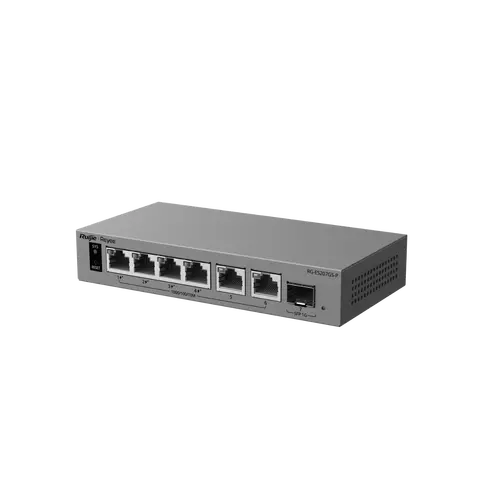 Комутатор Ruijie RG-ES207GS-P, 4x1G POE+, 2x1G, 1x1G SFP, 54W - 3