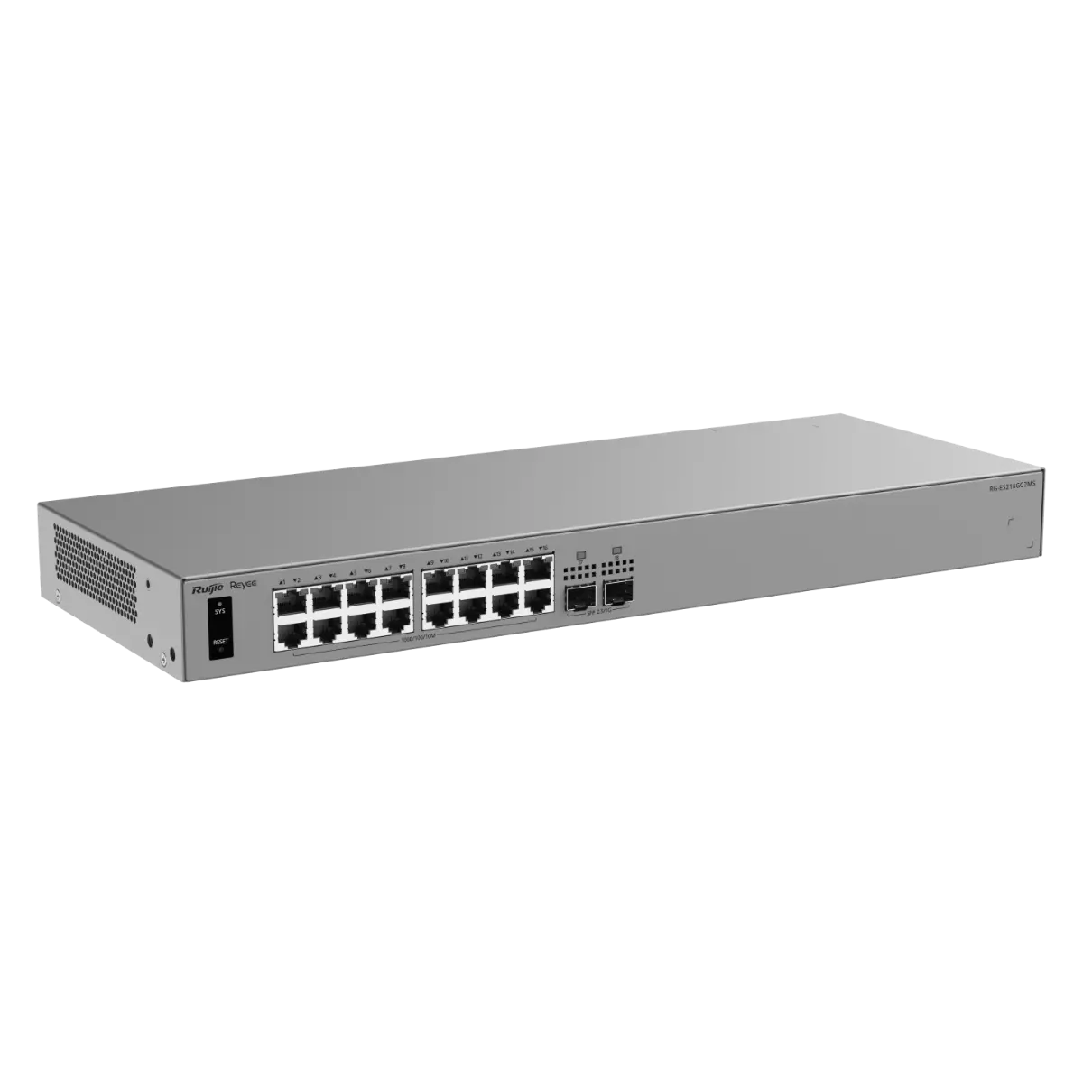 Комутатор Ruijie RG-ES216GC2MS, 16xGbE, 2x2.5 SFP, рак, 32 VLAN - image 1