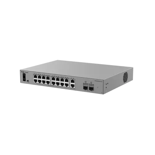 Комутатор Ruijie RG-ES220GS-P-V2, 18xGbE, 2xSFP, 16x PoE+, 250W, до 16 VLAN - 3