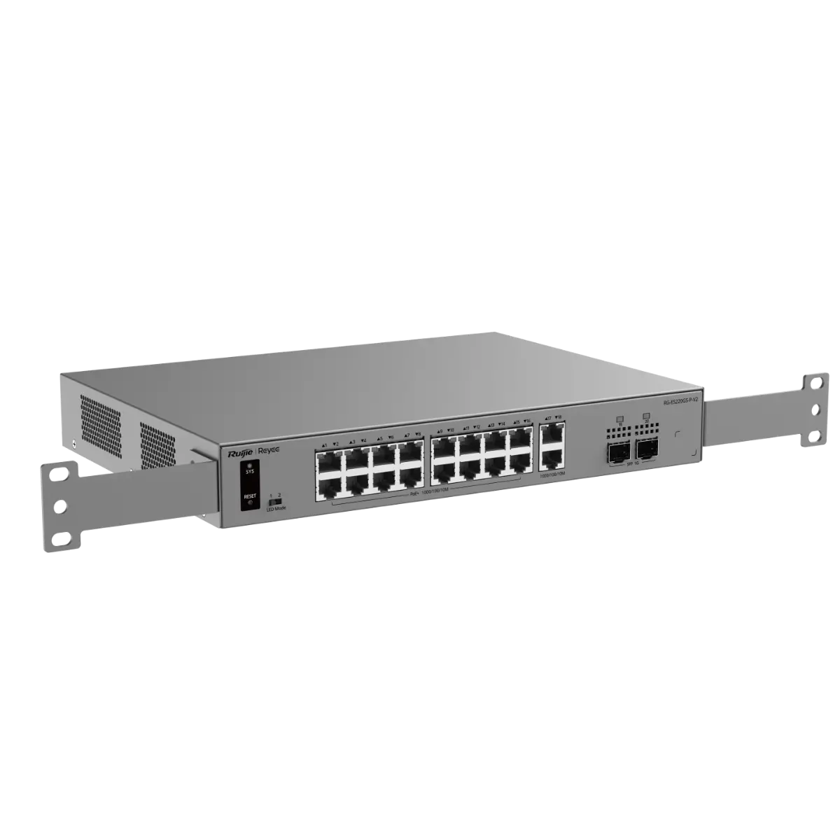 Комутатор Ruijie RG-ES220GS-P-V2, 18xGbE, 2xSFP, 16x PoE+, 250W, до 16 VLAN - image 4