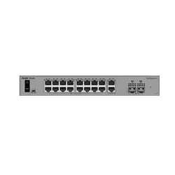 Комутатор Ruijie RG-ES220GS-P-V2, 18xGbE, 2xSFP, 16x PoE+, 250W, до 16 VLAN