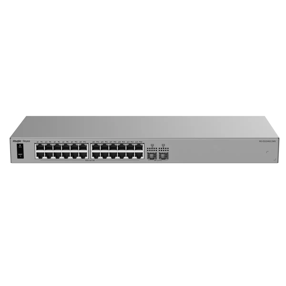 Комутатор Ruijie RG-ES224GC2MS, 24xGbE, 2x2.5 SFP, рак, 32 VLAN