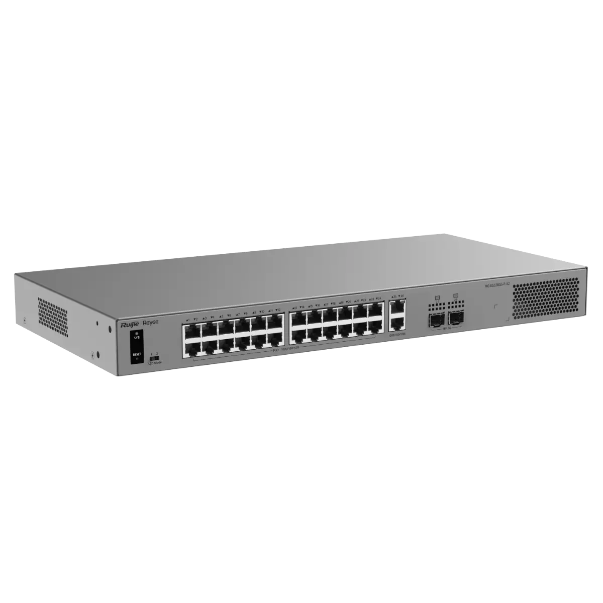 Комутатор Ruijie RG-ES228GS-P-V2, 26xGbE, 2xSFP, 24x PoE+, 370W, до 32 VLAN,шкаф - image 2