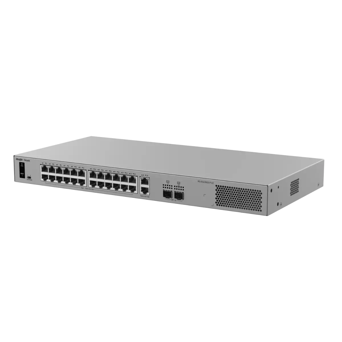Комутатор Ruijie RG-ES228GS-P-V2, 26xGbE, 2xSFP, 24x PoE+, 370W, до 32 VLAN,шкаф - image 3