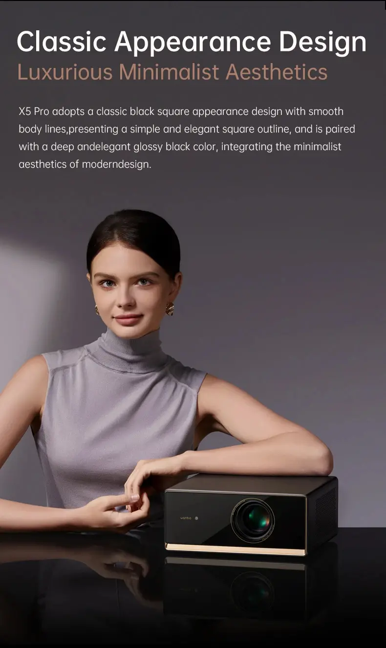 Wanbo преносим смарт проектор Portable Smart Projector - X5 Pro - Dark Blue, 4K, 1100 ANSI, HDR10, Google TV, - image 11