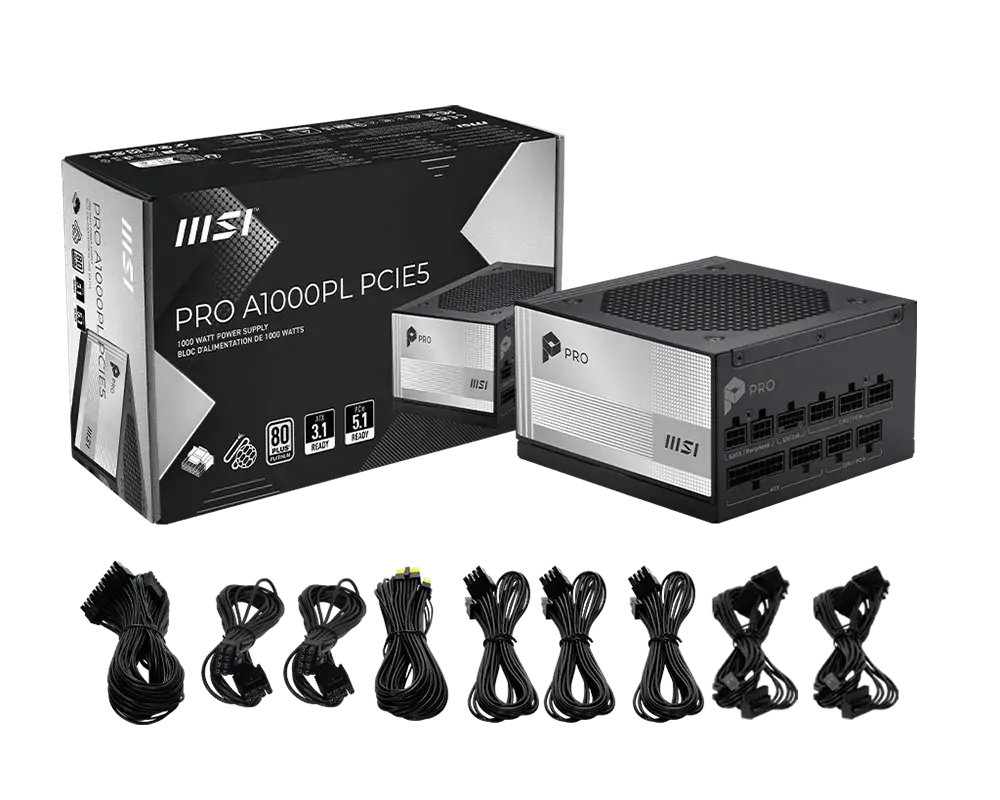 Sursă de alimentare, PSU MSI PRO A1000PL PCIE5 - image 4