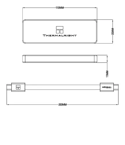 Thermalright външна кутия за диск Storage - Case - M.2 NVMe M-key 20 Gbps - HR-EB101 - 2
