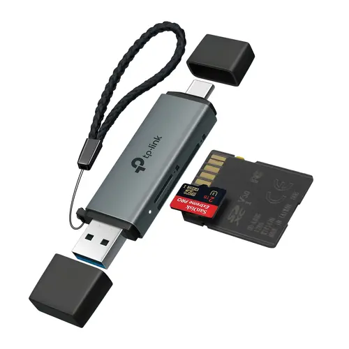 Четец на карти TP-LINK UA430C, USB 3.0 Type-C и А към SD и microSD 3.0 - 2