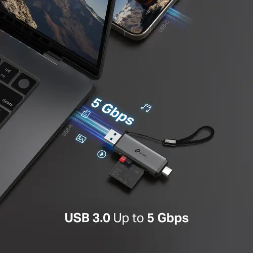 Четец на карти TP-LINK UA430C, USB 3.0 Type-C и А към SD и microSD 3.0 - 4