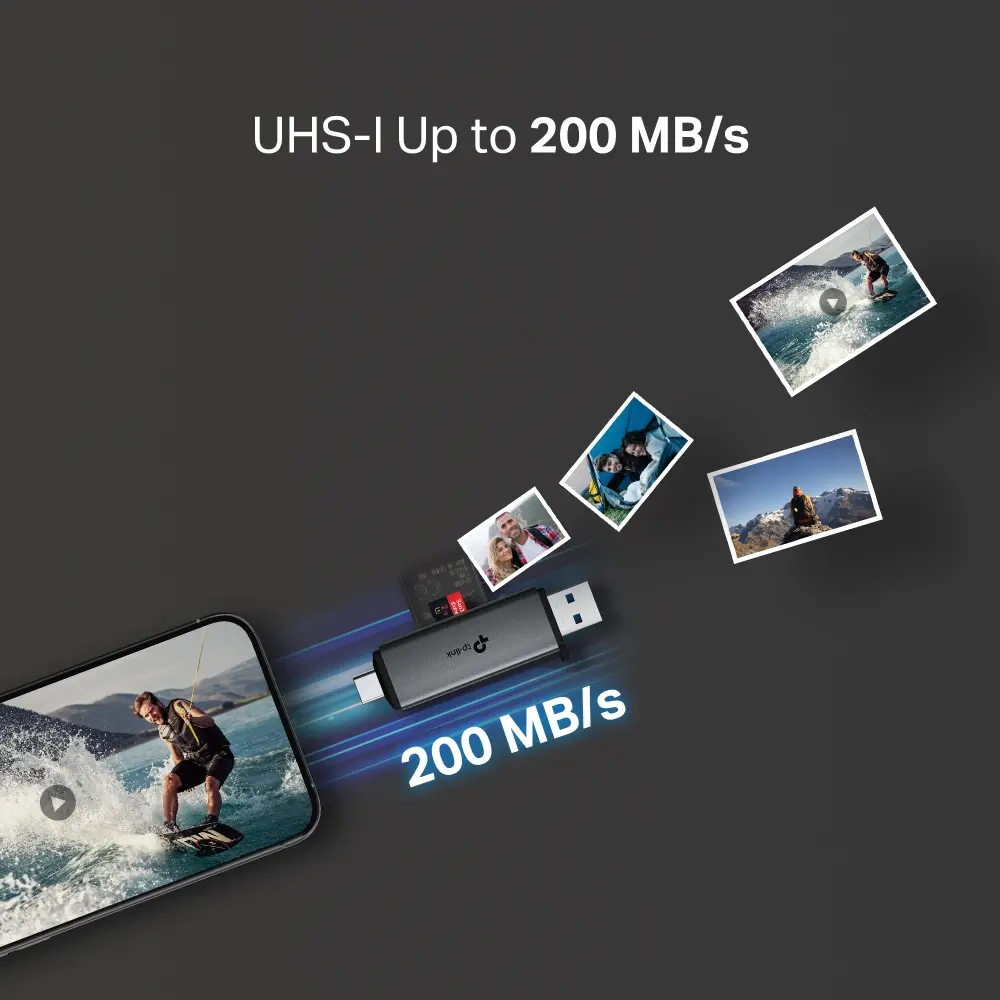 Четец на карти TP-LINK UA430C, USB 3.0 Type-C и А към SD и microSD 3.0 - image 4