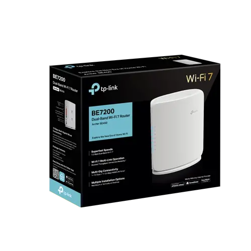 Безжичен рутер TP-Link Archer BE450, BE7200, WiFi 7,1x 10GbE,1x USB3.0 - 10