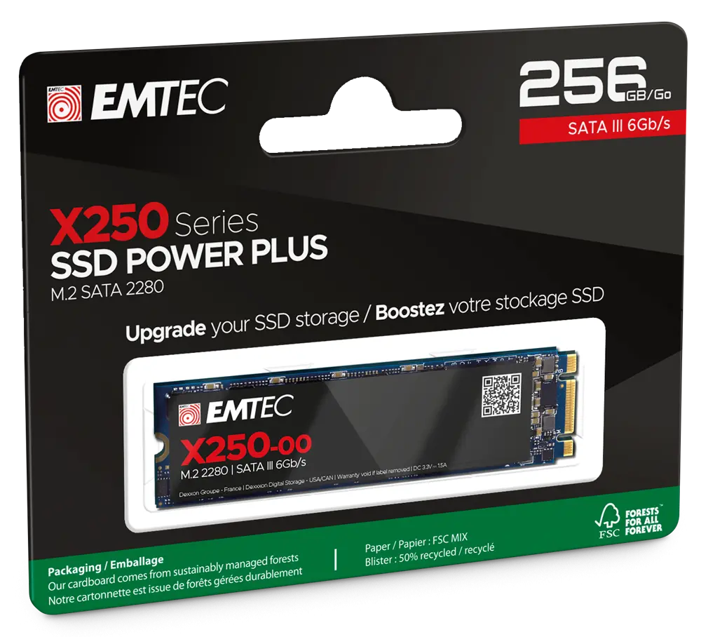 Σκληρός δίσκος, EMTEC SSD X250 256G M2 SATA - image 2