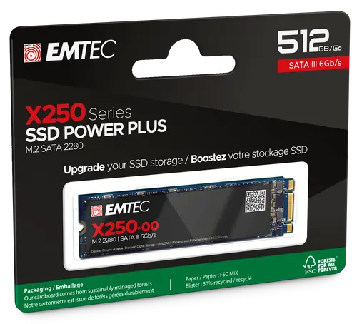 Σκληρός δίσκος, EMTEC SSD X250 512G M2 SATA - 3
