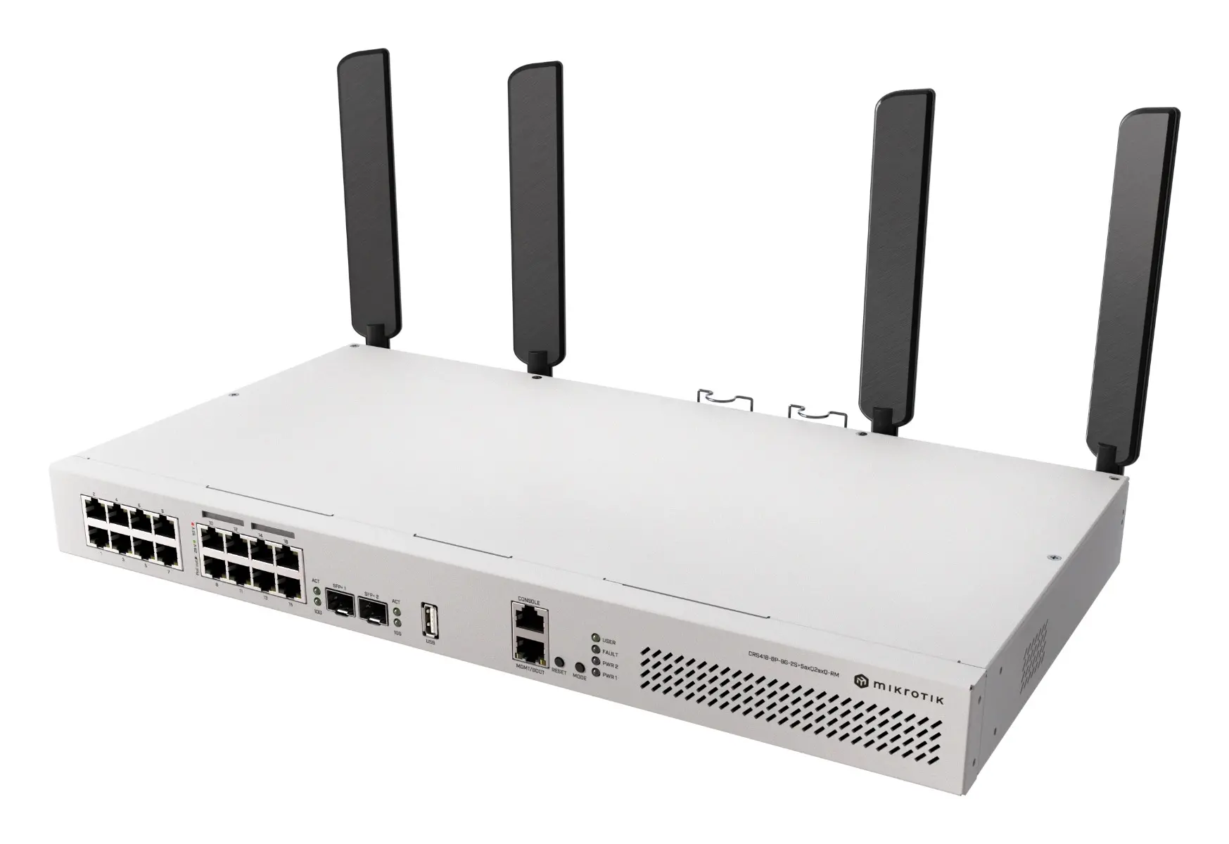 Switch MikroTik CRS418-8P-8G-2S+5axQ2axQ-RM, WiFi6, 8xGbE PoE+, 8xGbE, 2xSFP+