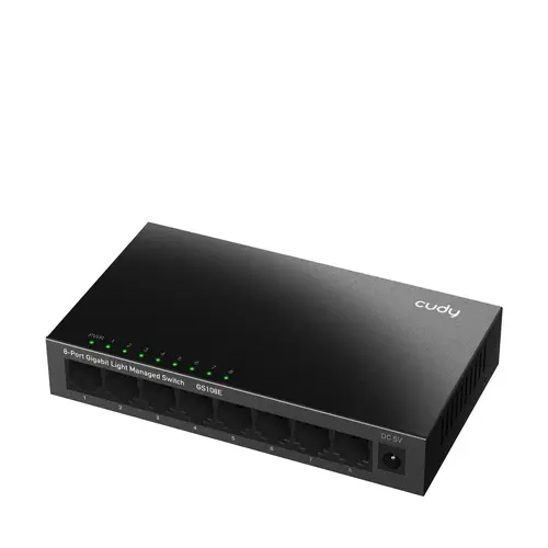 Суич Cudy GS108E, 8 портов, управляем, 10/100/1000, CUDY Cloud APP, Метален корпус - 2