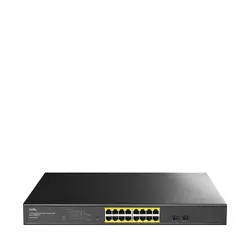 Суич Cudy GS1016EPS2, 16 портов, управляем Gigabit PoE+, 2x Gigabit SFP слота