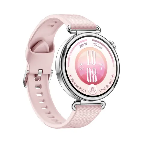Часовник, Huawei Watch GT 7 Konsu-B39F Pink Fluoroelastomer + Huawei Freebuds SE 4 ANC, White - 3
