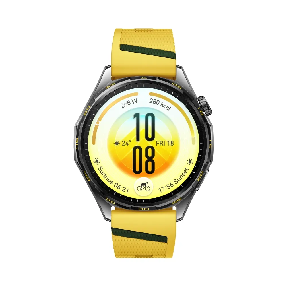 Часовник, Huawei Watch GT 7 Atum-B39FY Yellow and Green Fluoroelastomer + Huawei Freebuds SE 4 ANC, White