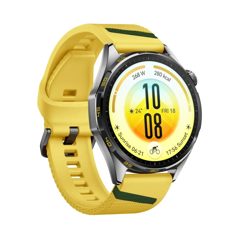 Часовник, Huawei Watch GT 7 Atum-B39FY Yellow and Green Fluoroelastomer + Huawei Freebuds SE 4 ANC, White - image 2