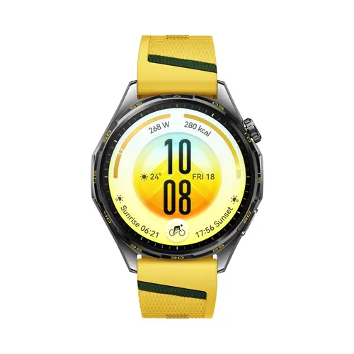 Часовник, Huawei Watch GT 7  Atum-B39FY Yellow and Green Fluoroelastomer + Huawei Freebuds SE 4 ANC, White