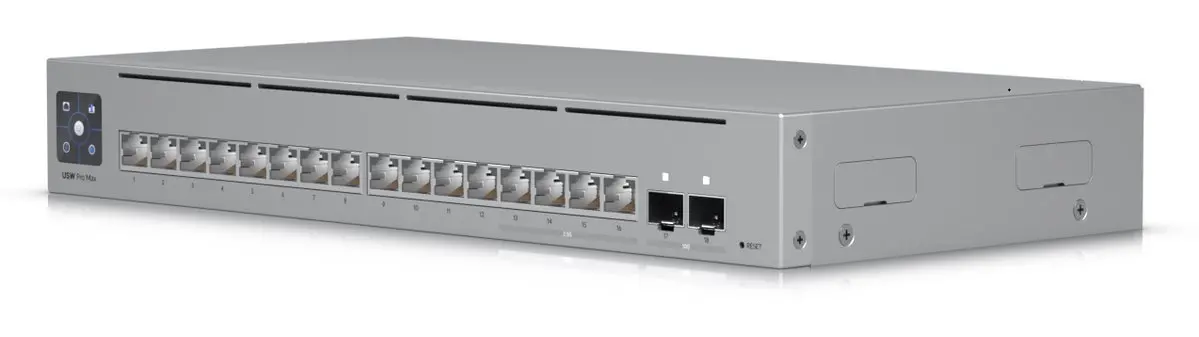 Комутатор Ubiquiti USW-Pro-Max-16, 4x 2.5GbE, 12x GbE, 2xSFP+ слота, управляем