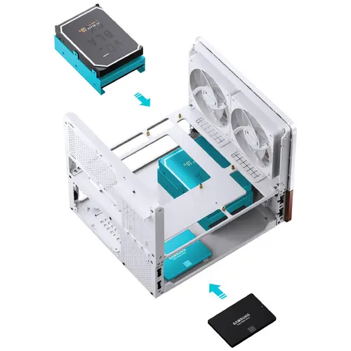 Кутия Jonsbo V12 Micro-ATX - Бяла - 8