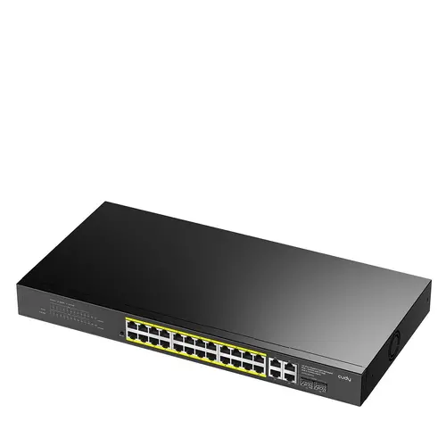 Суич Cudy GS1028EPS2, 24 портов, управляем Gigabit PoE+, 2x Gigabit SFP, 4× Uplink - 2