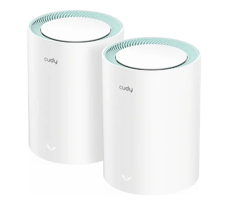 Рутер, Cudy M1300 (2-Pack) AC1200 Wi-Fi Gigabit Mesh Solution 867Mbps at 5GHz + 300Mbps at 2.4GHz